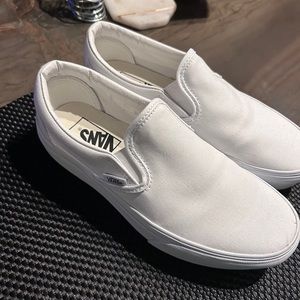VANS classic slip on platform - white